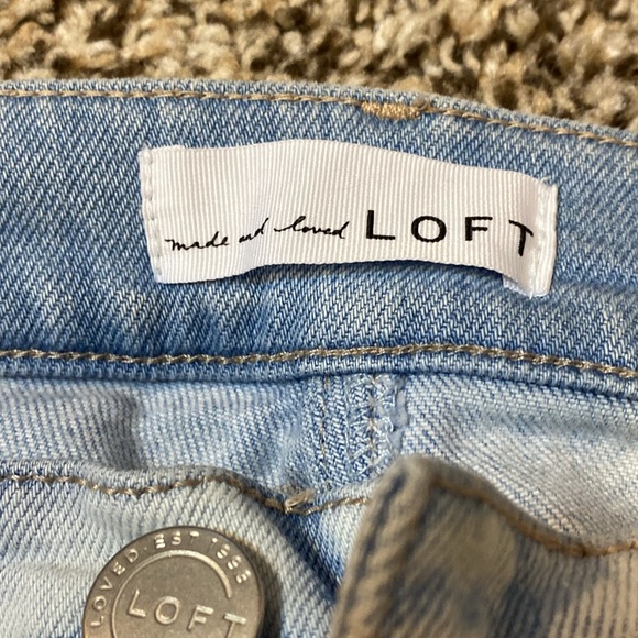 LOFT Modern Skinny Crop Jeans with Frayed Hem - Picture 5 of 7